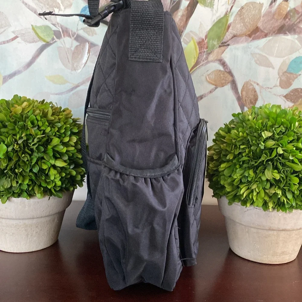 JL CHILDRESS🖤BLACK🖤QUILTED TOTE N STROLL ESSENTIALS DIAPER 🍼BABY🍼 BAG🌟NWT🌟